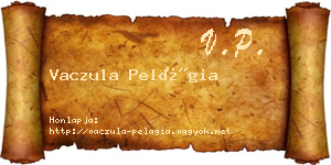 Vaczula Pelágia névjegykártya